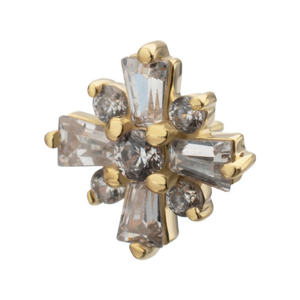 Invictus 14Kt Yellow Gold M0.8 Internally Threaded Celestial Cluster Top