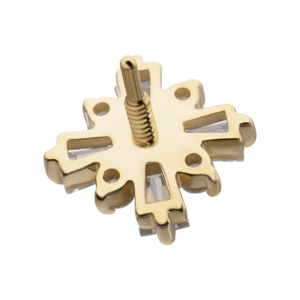 Invictus 14Kt Yellow Gold M0.8 Internally Threaded Celestial Cluster Top
