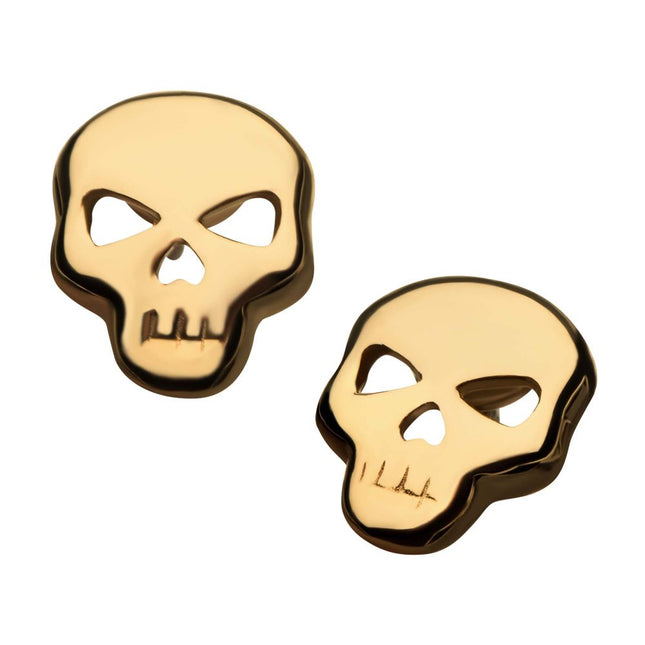 Invictus 14Kt Yellow Gold Threadless Skull Top