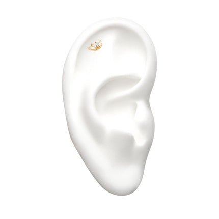 Invictus 14Kt Gold Threadless with 4 Marquise Clear CZ Top