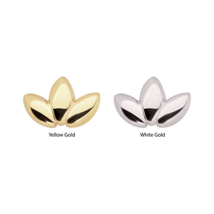 Invictus 14Kt Gold Threadless Lotus Flower Top