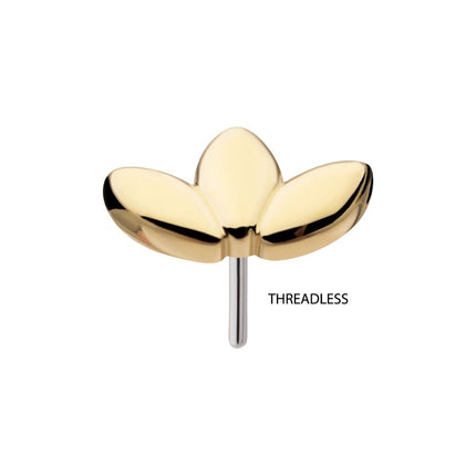 Invictus 14Kt Gold Threadless Lotus Flower Top