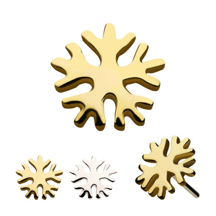 Invictus 14Kt Gold Threadless with Snowflake Top