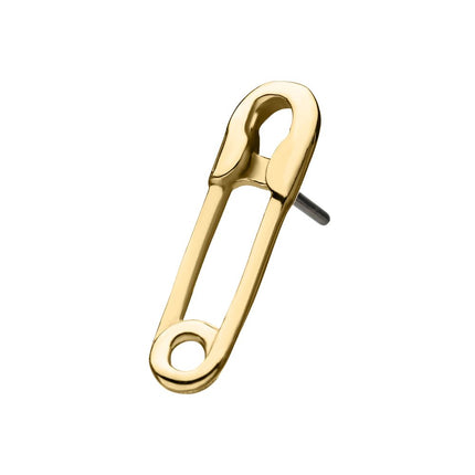 Invictus 14Kt Gold Threadless Safety Pin Top