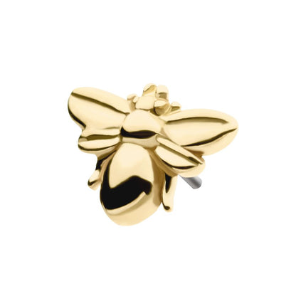 Invictus 14kt Gold Threadless with Bee Top