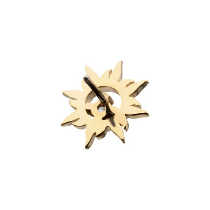Invictus 14Kt Yellow Gold Threadless "Solar Flare" Gem Top