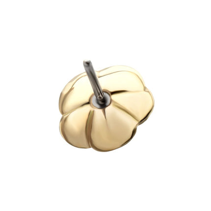 Invictus 14Kt Yellow Gold Threadless Low Profile 3-Prong Gem "Rosebud Bloom" Top