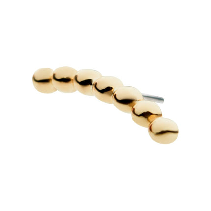 Invictus 14Kt Yellow Gold Threadless with Beaded Cluster Top