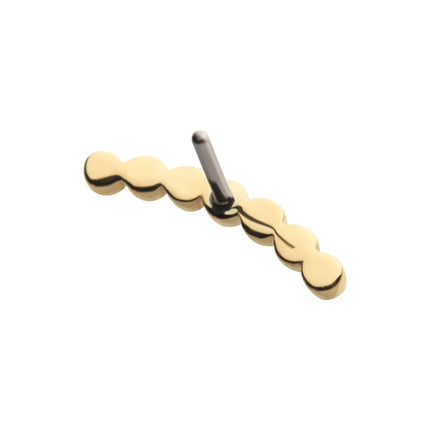 Invictus 14Kt Yellow Gold Threadless with Beaded Cluster Top