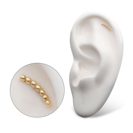 Invictus 14Kt Yellow Gold Threadless with Beaded Cluster Top