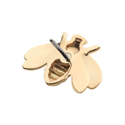 Invictus 14Kt Gold Threadless with Bee Top