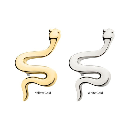 Invictus 14Kt Gold Threadless Snake Top