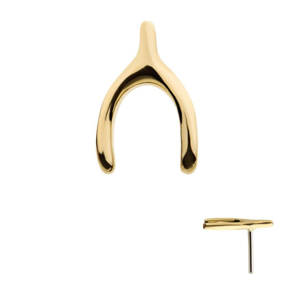 Invictus 14Kt Gold Threadless Wishbone Top
