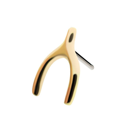 Invictus 14Kt Gold Threadless Wishbone Top
