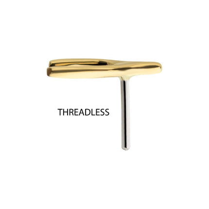 Invictus 14Kt Gold Threadless Wishbone Top