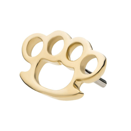 Invictus 14Kt Yellow Gold Threadless Brass Knuckle Top