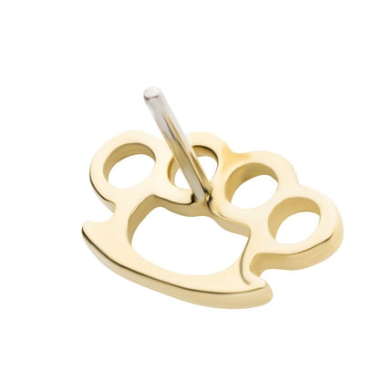 Invictus 14Kt Yellow Gold Threadless Brass Knuckle Top