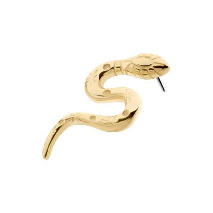 Invictus 14Kt Yellow Gold Threadless Snake Top