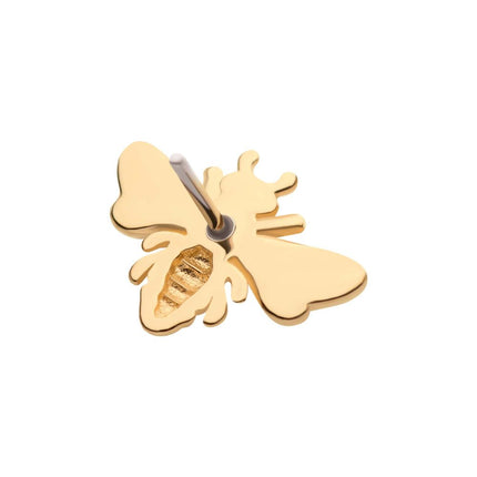 Invictus 14Kt Yellow Gold Threadless Bee Top