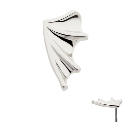 Invictus 14kt Gold Threadless Bat Wing Top (Left Ear)