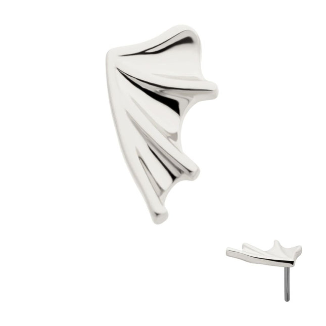 Invictus 14kt Gold Threadless Bat Wing Top (Left Ear)