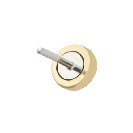 Invictus 14Kt Yellow Gold Threadless Hammered Disk Top