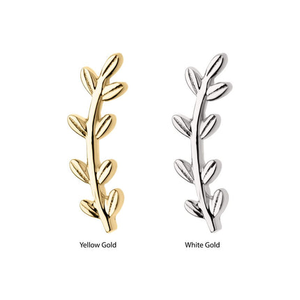 Invictus 14Kt Gold Threadless Leaf Top