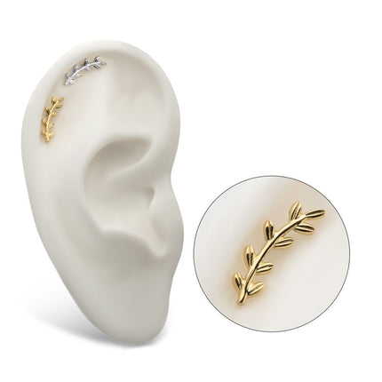 Invictus 14Kt Gold Threadless Leaf Top