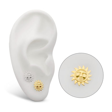 Invictus 14Kt Gold Threadless Sun Face Top