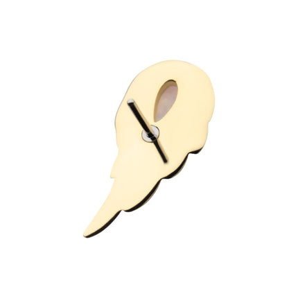 Invictus 14Kt Yellow Gold Threadless Prong Set Teardrop White Opal Wing Top (Right Ear)