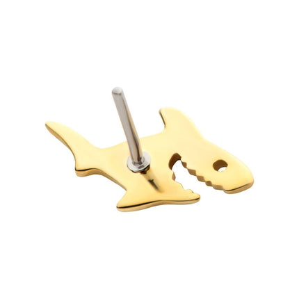 Invictus 14Kt Yellow Gold Threadless Shark Top