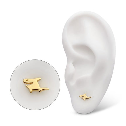 Invictus 14Kt Yellow Gold Threadless Shark Top
