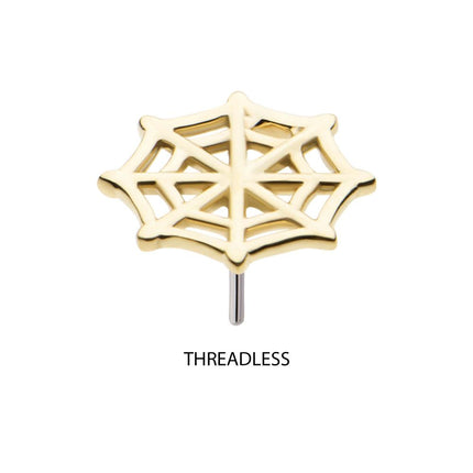 Invictus 14Kt Gold Threadless Spiderweb Top