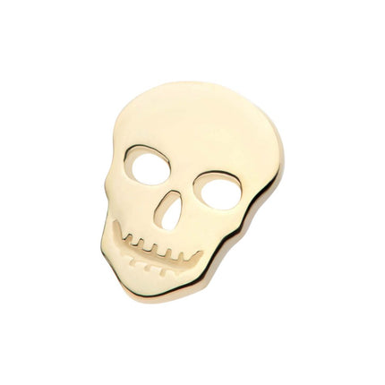 Invictus 14Kt Yellow Gold Threadless Cut Out Skull Top