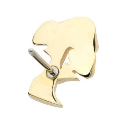 Invictus 14Kt Yellow Gold Threadless Triple Mushroom Top