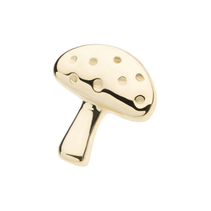 Invictus 14Kt Yellow Gold Threadless Dotted Mushroom Top