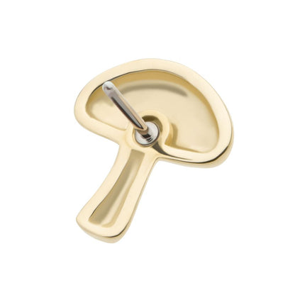 Invictus 14Kt Yellow Gold Threadless Dotted Mushroom Top
