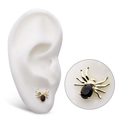 Invictus 14Kt Yellow Gold Threadless Prong Set Opal/CZ Spider Top