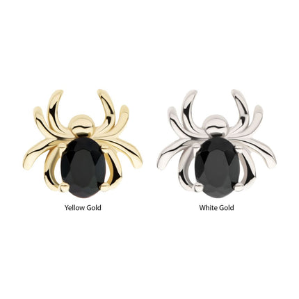 Invictus 14Kt Gold Threadless Spider Top with Prong Set Oval Gem