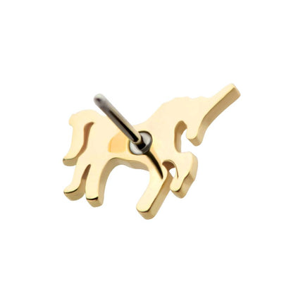 Invictus 14Kt Yellow Gold Threadless Unicorn Top