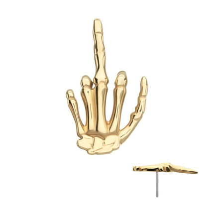 Invictus 14Kt Yellow Gold Threadless Middle Finger Top