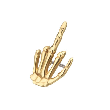 Invictus 14Kt Yellow Gold Threadless Middle Finger Top