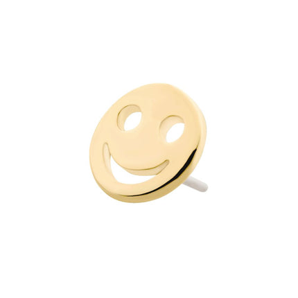 Invictus 14Kt Gold Threadless with Cut Out Smiley Face Emoji Top