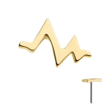 Invictus 14Kt Gold Threadless with Heart Beat Top