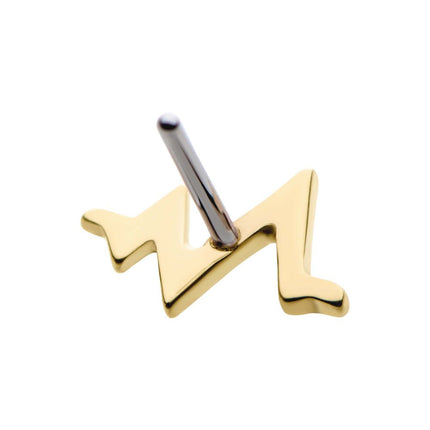 Invictus 14Kt Gold Threadless with Heart Beat Top