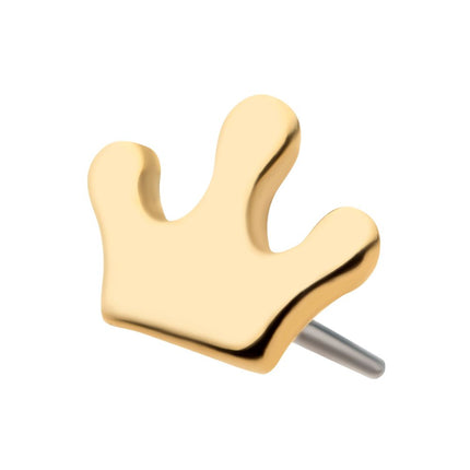 Invictus 14Kt Yellow Gold Threadless with Crown Top