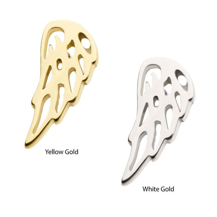 Invictus 14Kt Gold Threadless Angel Wing Top (Left Ear)
