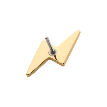Invictus 14Kt Gold Threadless with Lightning Bolt Top