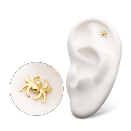 Invictus 14Kt Gold Threadless with Spider Top