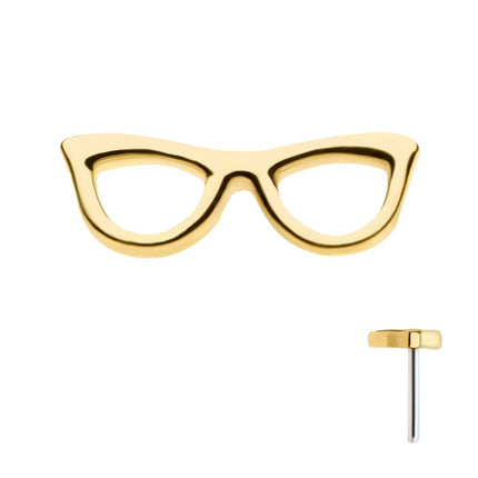 Invictus 14Kt Yellow Gold Threadless with Eyeglasses Top